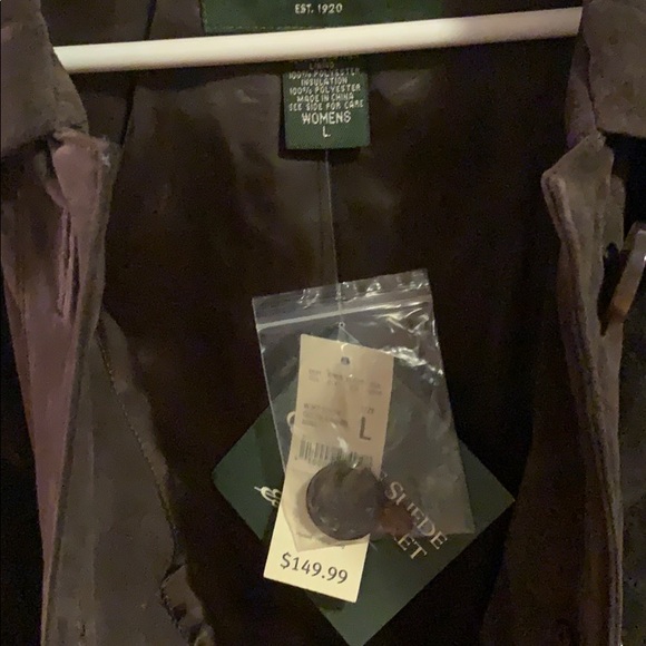 Eddie Bauer Leather Coat NWT - Picture 2 of 4